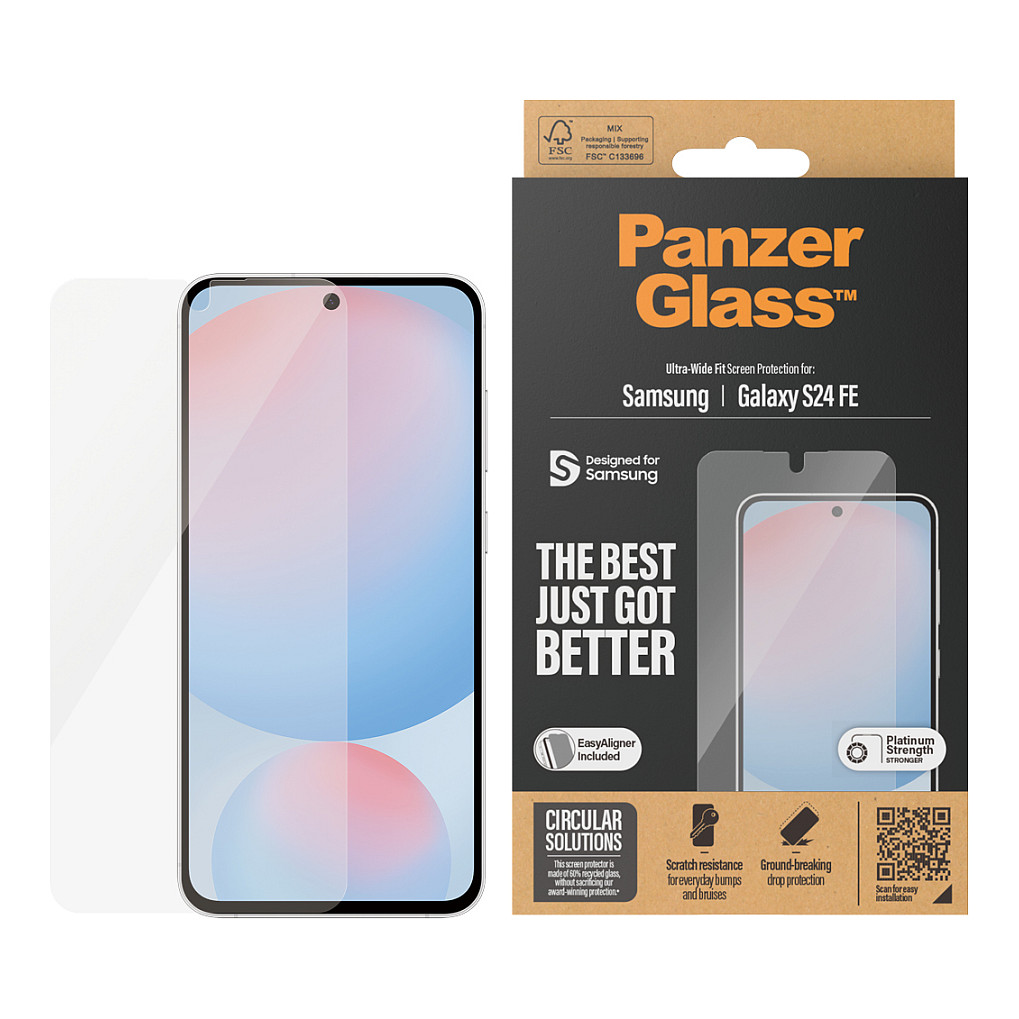 Zaštitno staklo PANZER GLASS za Samsung Galaxy S24 FE. UWF-1