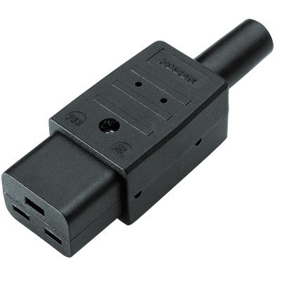 Konektor BACHMANN Kaltgertekupplung IEC320 C19 16A/250VAC crna boja
