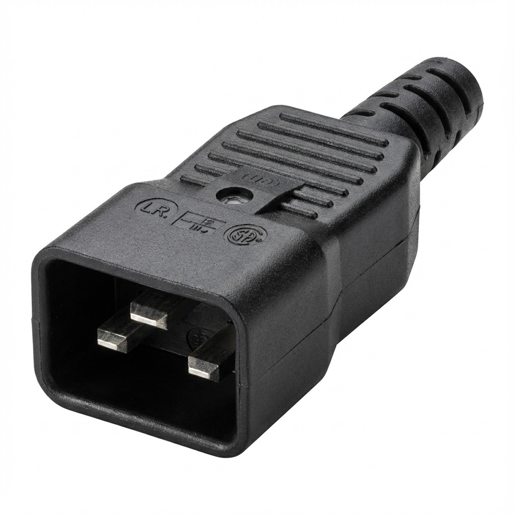 Kabel BACHMANN Kaltgertestecker IEC320 C20 16A/250VAC crna boja