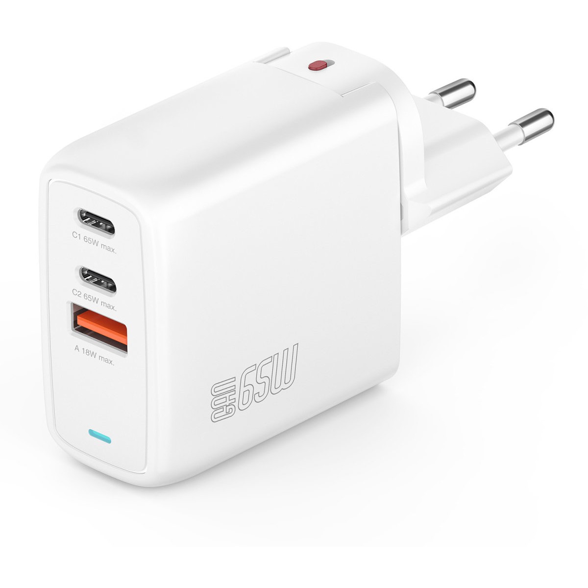 Punjač 4SMARTS Ladegert GaN Flex 65W 2 USB-C+1 USB-A