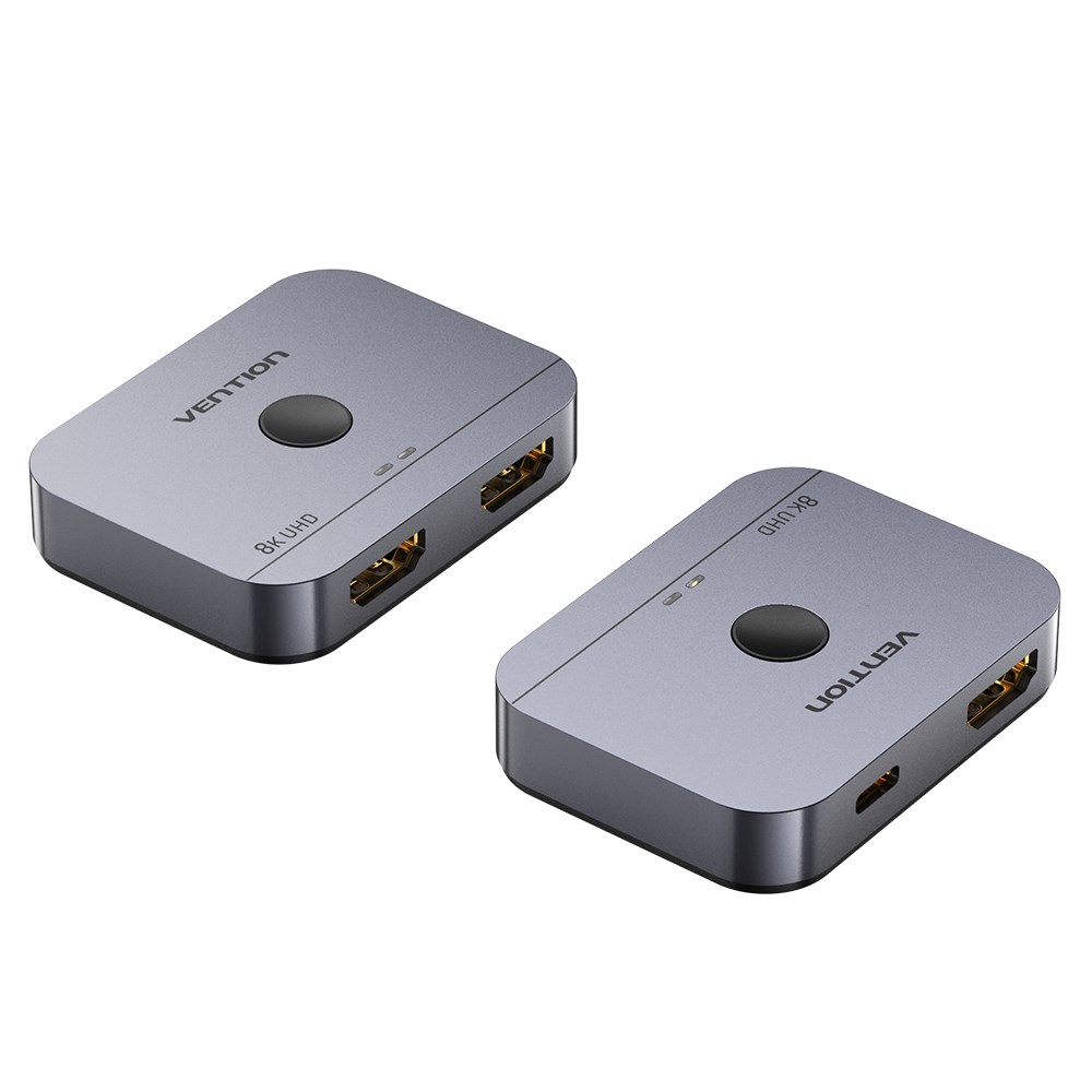 Preklopnik HDMI VENTION 2-Port Bi-Directional 8K aluminijski sivi-0