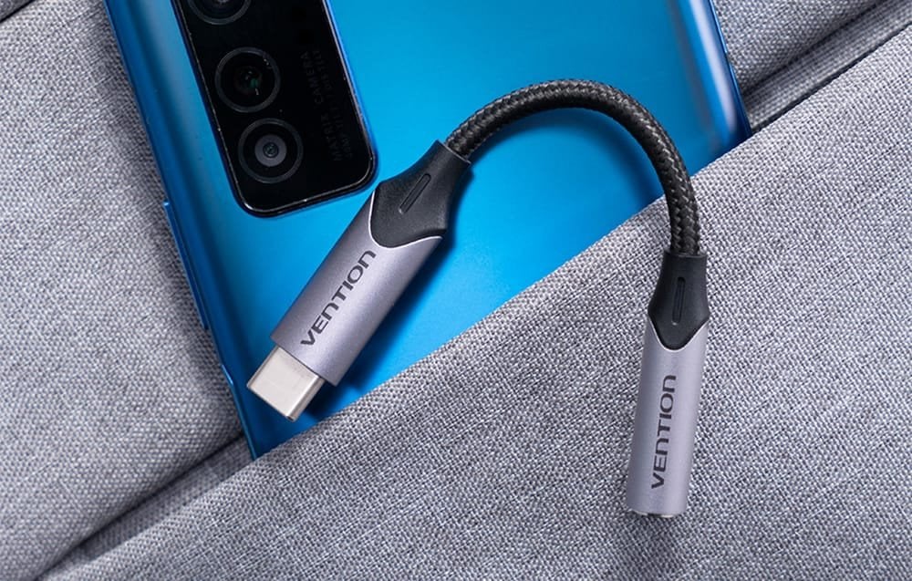 Adapter VENTION USB-C do 3,5 mm audio priključka s DAC-om aluminij 1m-1