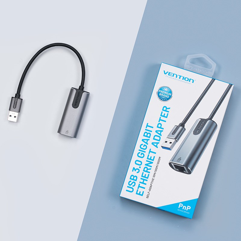 Adapter VENTION USB 3.0-A to Gigabit Ethernet 0.15M aluminijski sivi-2