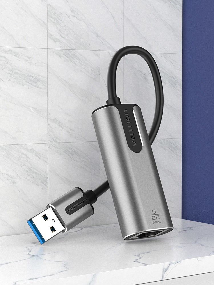 Adapter VENTION USB 3.0-A to Gigabit Ethernet 0.15M aluminijski sivi-1