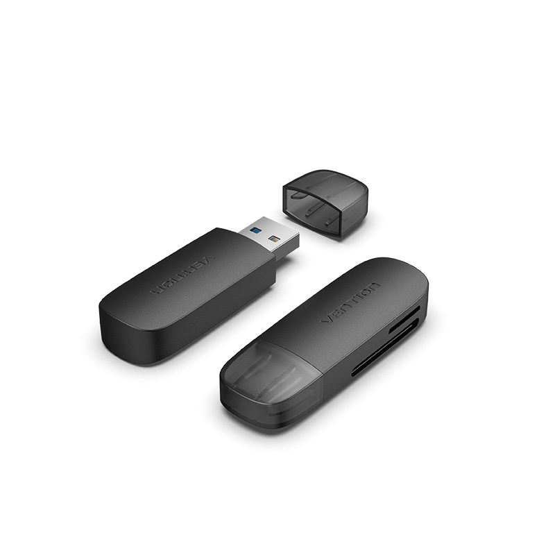 Čitač kartica VENTION 2-in-1 USB 3.0 A SD+TF crni
