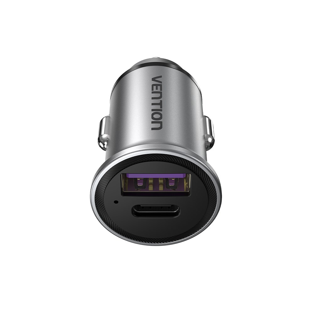 Punjač VENTION Two-Port USB A+A (30+30) siva boja-1