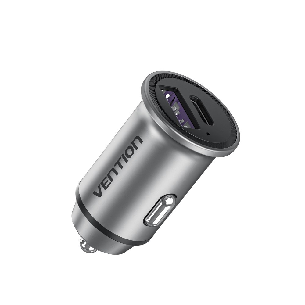 Punjač VENTION Two-Port USB A+A (30+30) siva boja-4