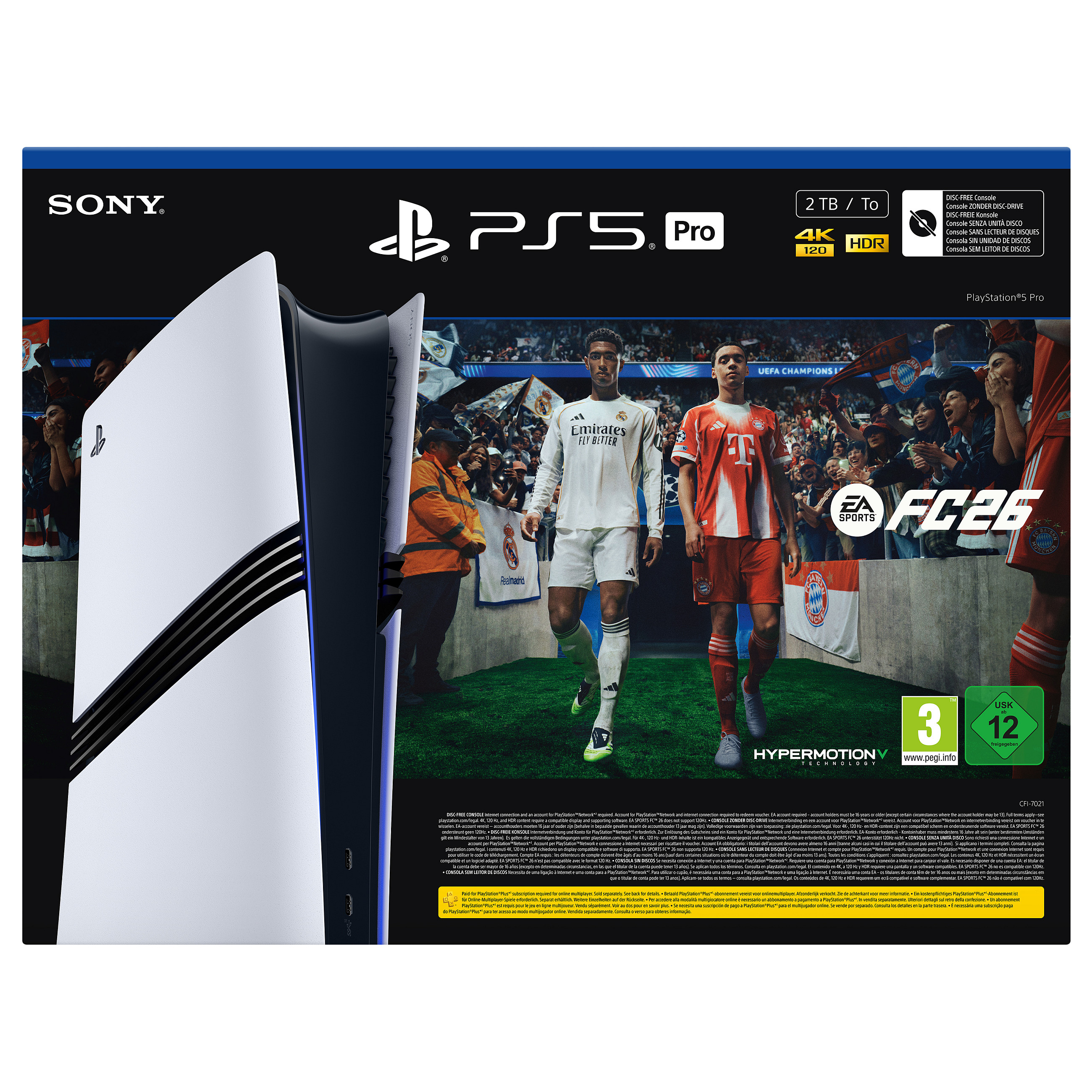 Konzola Sony PLAYSTATION 5 PRO + EA Sports FC 26 Bundle 2 TB Wi-Fi crna, bijela