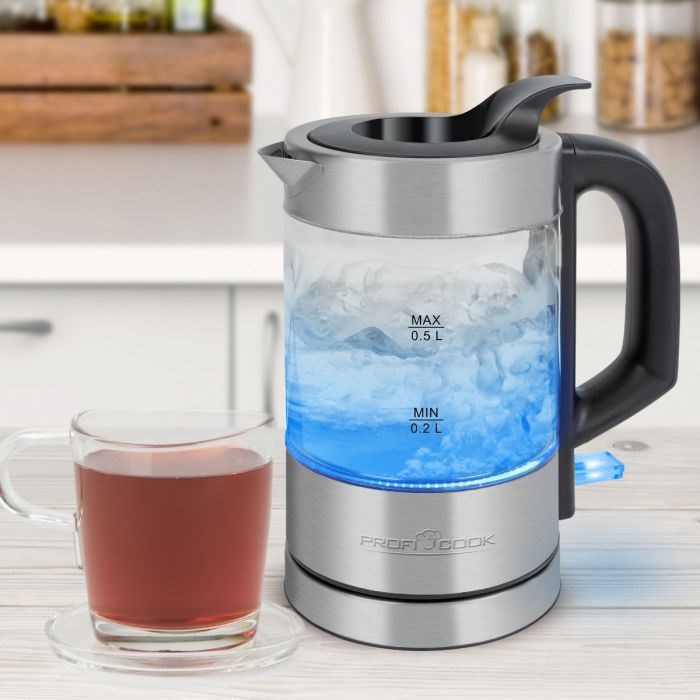 Kettle PROFICOOK PC-WKS 1228 G 0.5 L 1100 W nehrđajući čelik, proziran-3