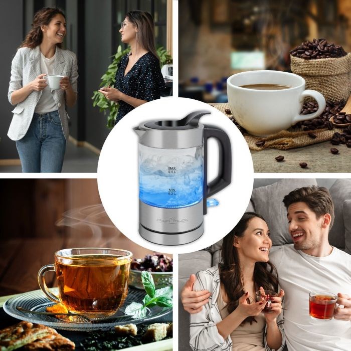 Kettle PROFICOOK PC-WKS 1228 G 0.5 L 1100 W nehrđajući čelik, proziran-2