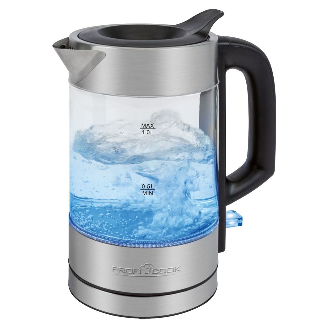 Kettle PROFICOOK PC-WKS 1229 G 1 L 1600 W nehrđajući čelik, proziran