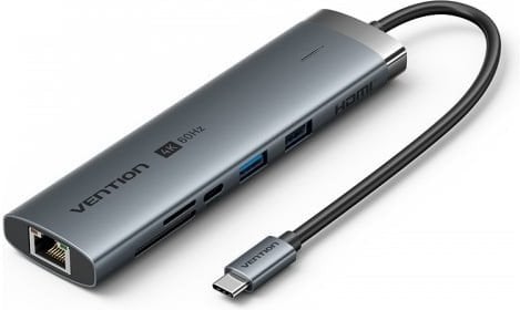 Stacija dokujuća USB-C VENTION 4K 60Hz 100W PD 0.15m-0
