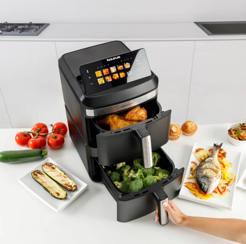 Friteza Taurus AIR DUO SLIM bez ulja s dvije košare-2