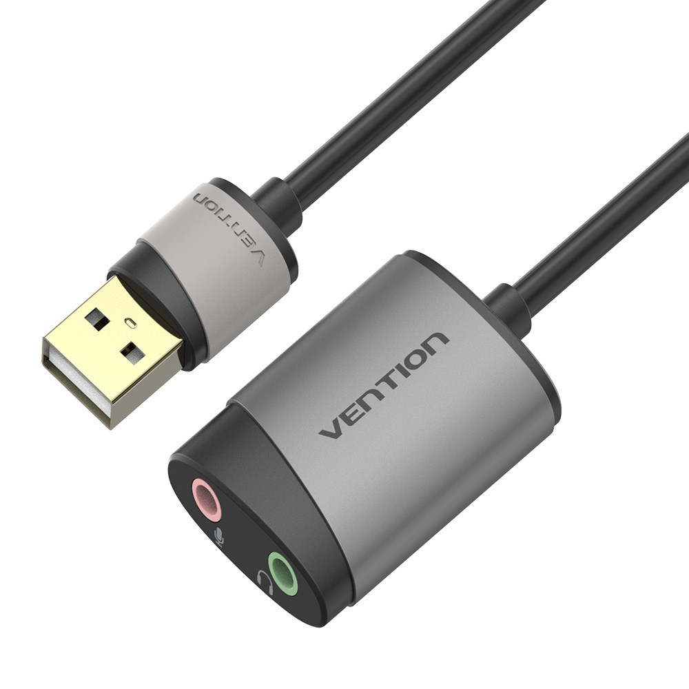 USB Zvukovna Kartica VENTION 0.15M Siva Metalna