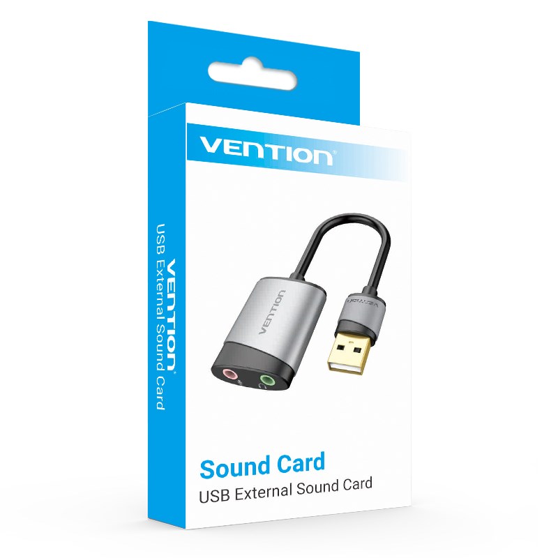 USB Zvukovna Kartica VENTION 0.15M Siva Metalna-5