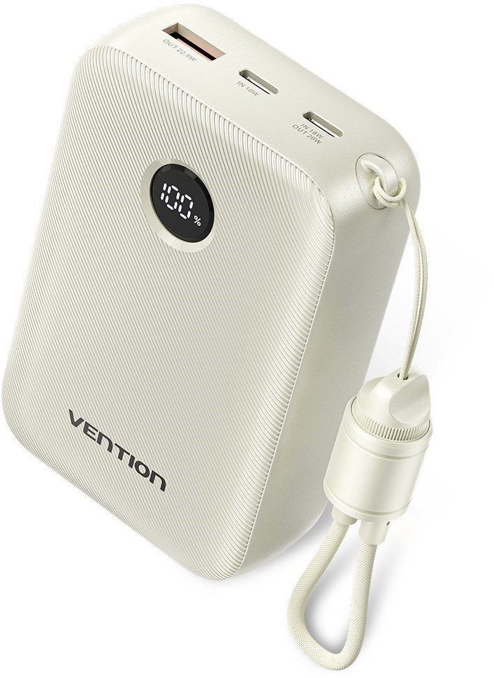 Powerbank VENTION 20000mAh 2 x USB-C 1x USB-A 22,5W bež boja