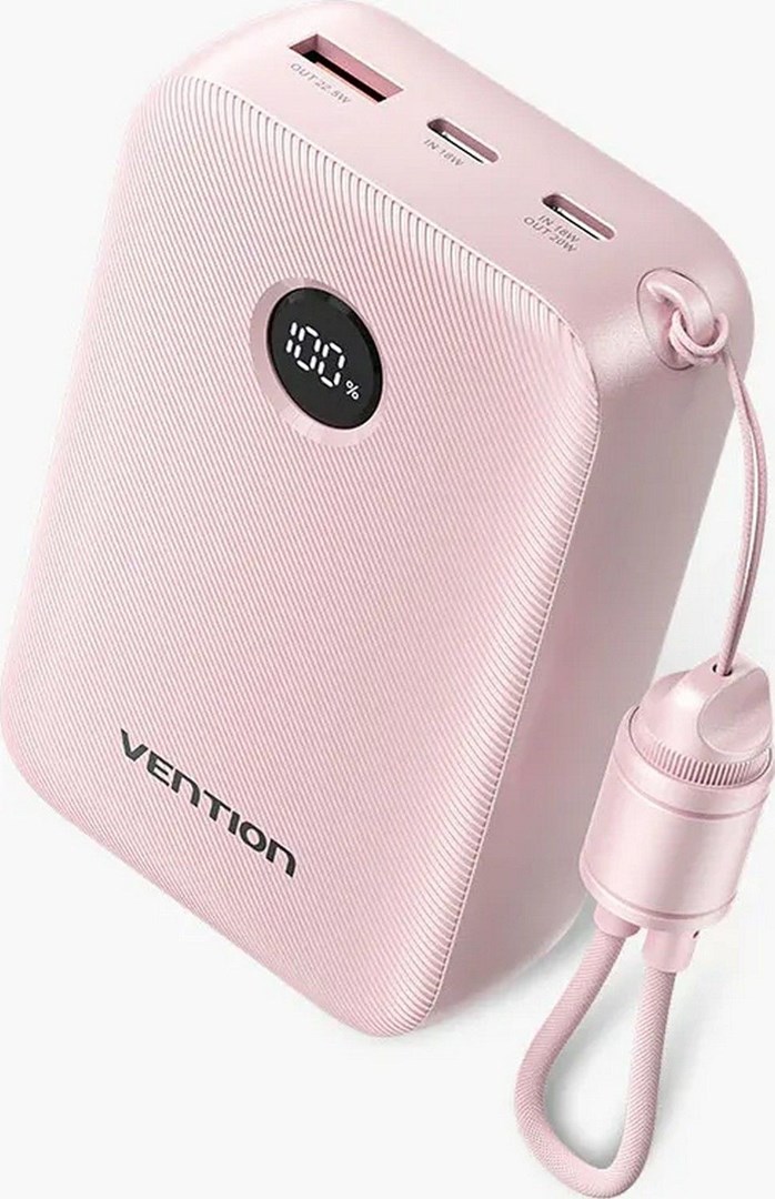 Powerbank VENTION 20000mAh 2 x USB-C 1x USB-A 22,5W roza-0