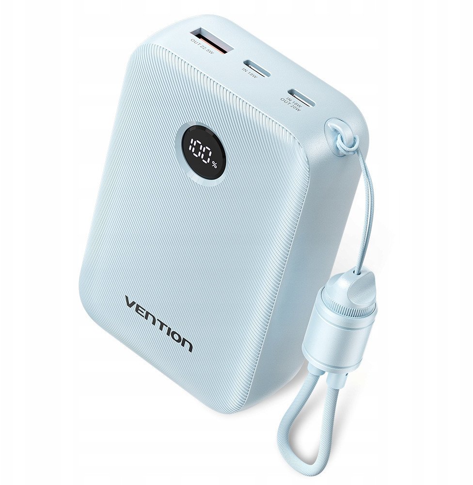 Powerbank VENTION 20000mAh 2 x USB-C 1x USB-A s prikazom 22,5W plavi-1