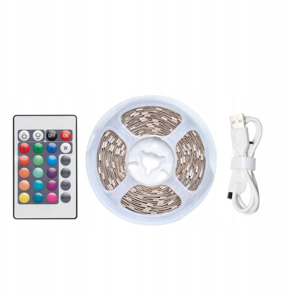 Traka za osvjetljenje VENTION RGB FPC LED s IR daljinskim upravljačem, USB 5V, 2m-7