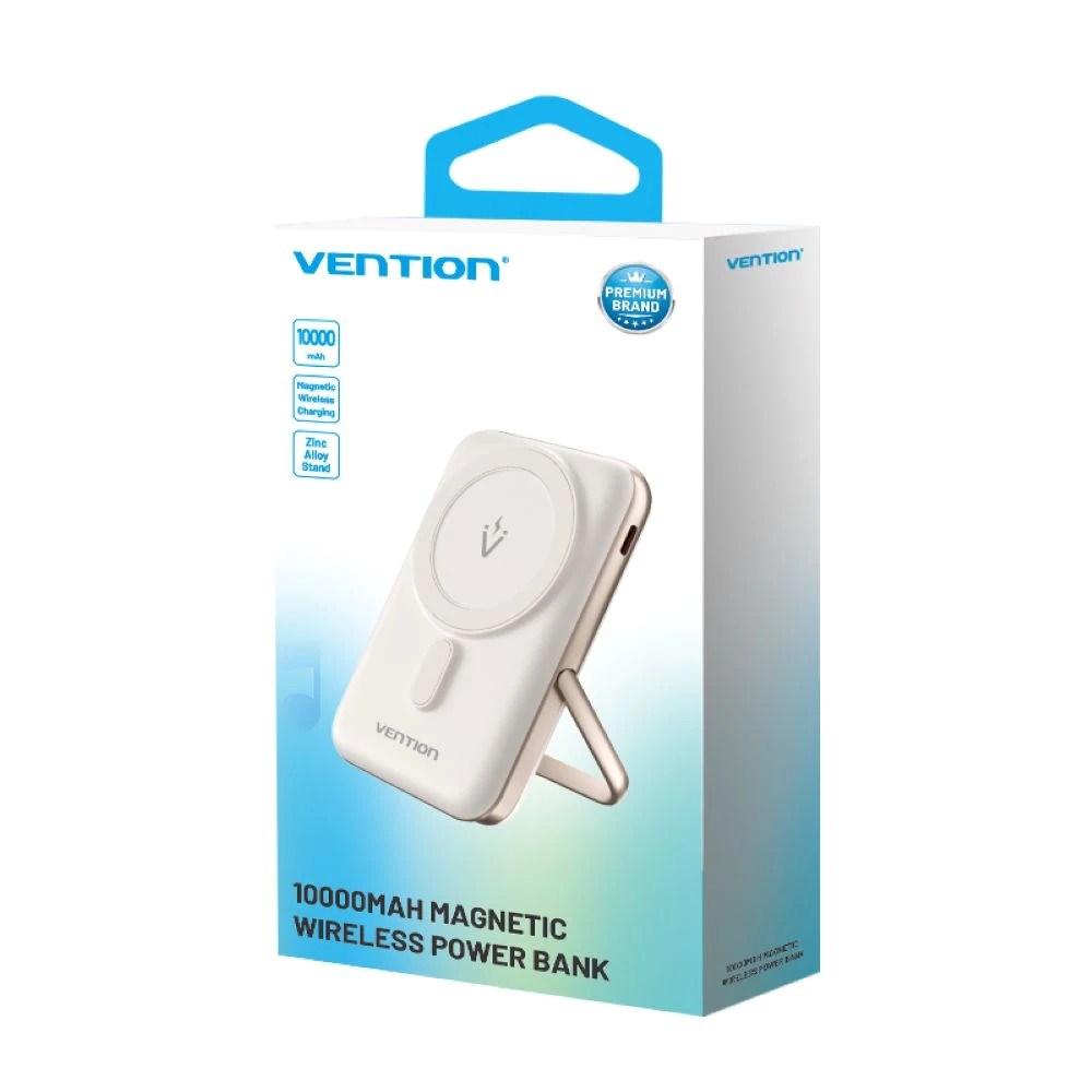 Powerbank VENTION Bezprzewodowy magnetyczni 20W PD 10000 mAh bijeli-3