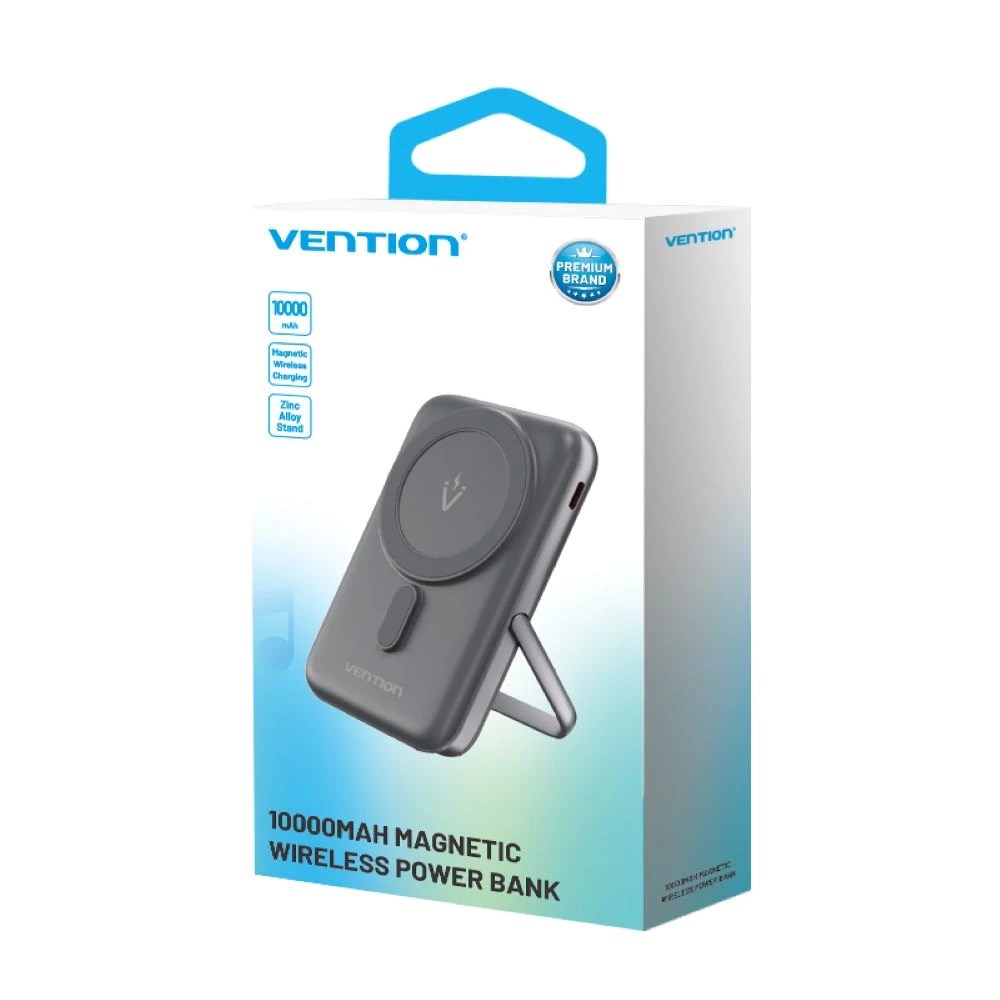 Powerbank VENTION Bezprzewodowy magnetyczni 20W PD 10000 mAh crna boja-3