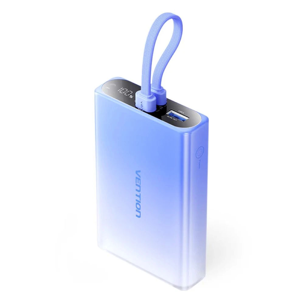 Powerbank VENTION 10000 mAh USB-C + Lightning + USB-A 22,5W - plava boja