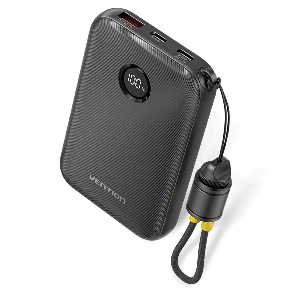 Powerbank VENTION 10000mAh 2 x USB-C 1x USB-A 22,5W crna boja