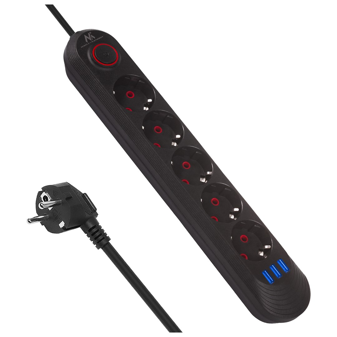 Produžni kabel MACLEAN POWER STRIP MCE395 B 5 utičnica