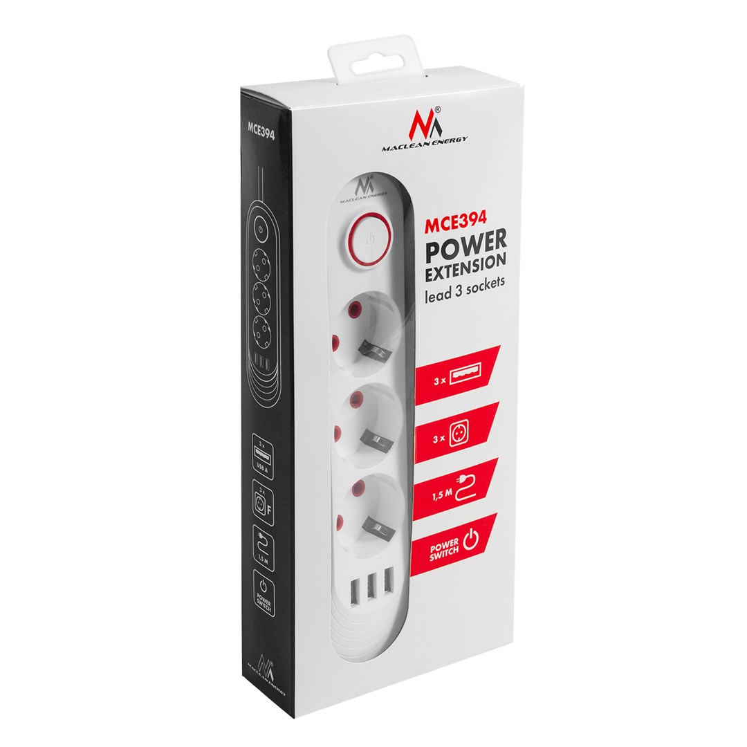 Produžni kabel MACLEAN MCE394 W 3 utičnice-6