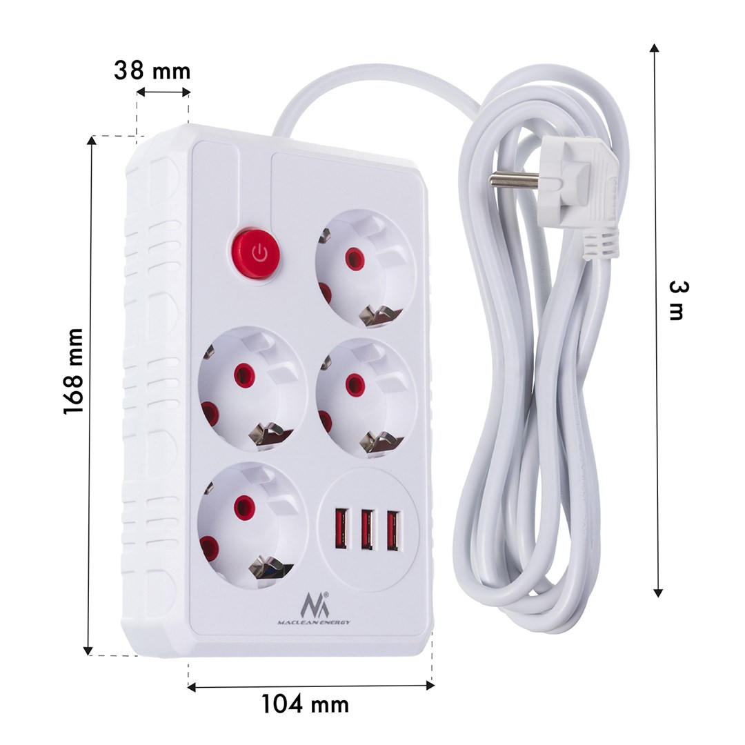 Produžni kabel MACLEAN POWER STRIP MCE393 W 4 utičnice-6