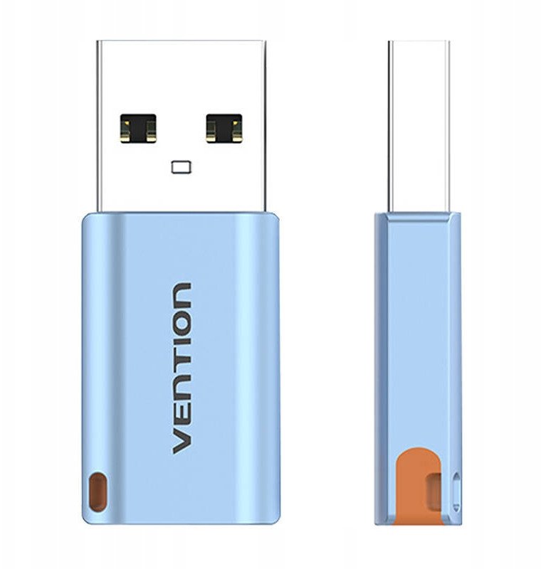 Adapter USB 3.1 Vention USB-A do USB-C ze smyczą stop aluminium-1
