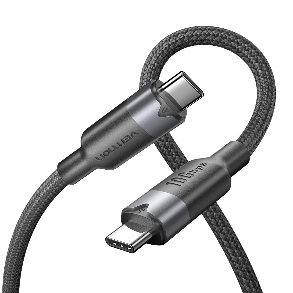 Kabel VENTION Vention USB 3.2 5A 10Gbps 1m BK USB-C to C-1