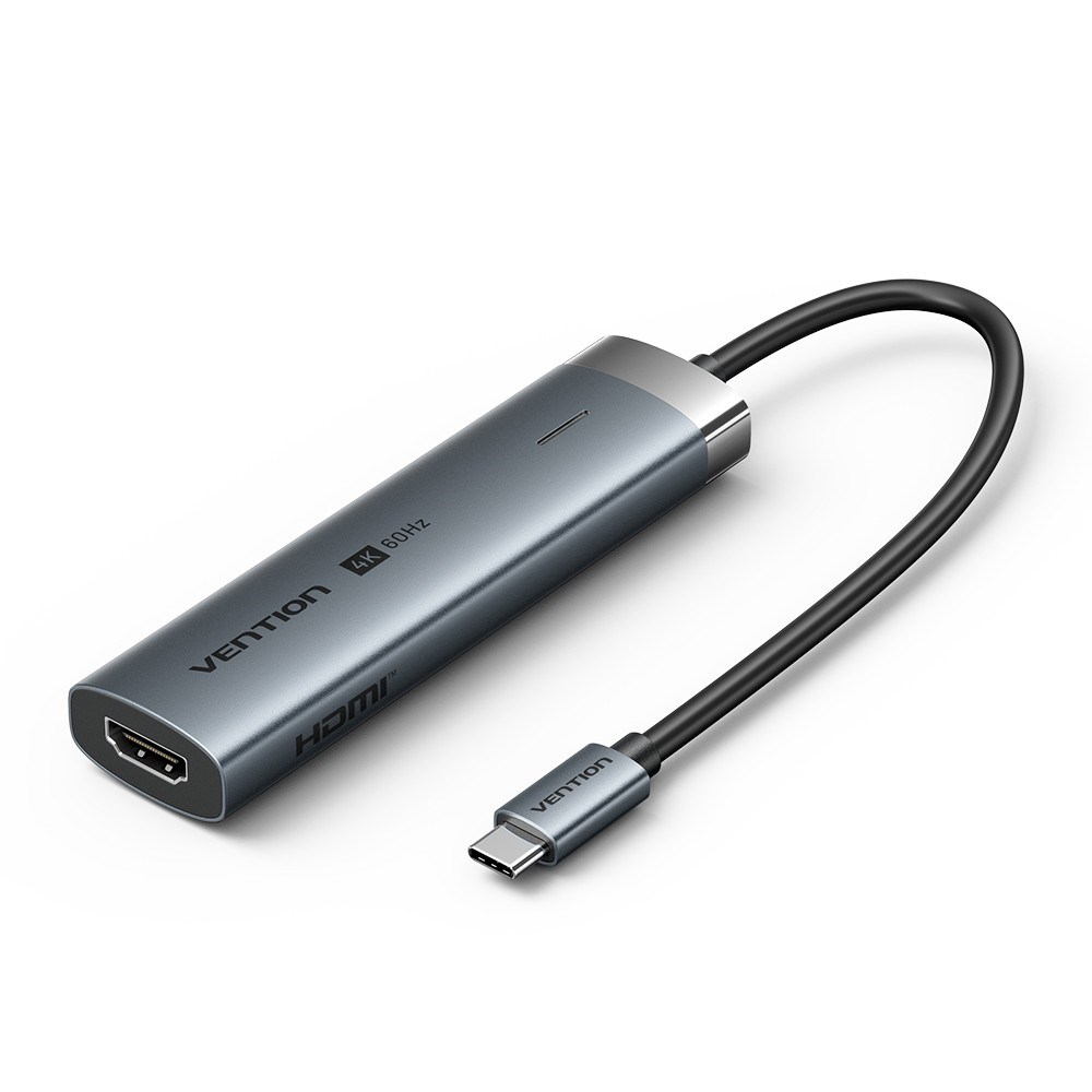 Hub VENTION 5w1 USB-C 100W PD 5Gbps 4K@60Hz srebrni-0