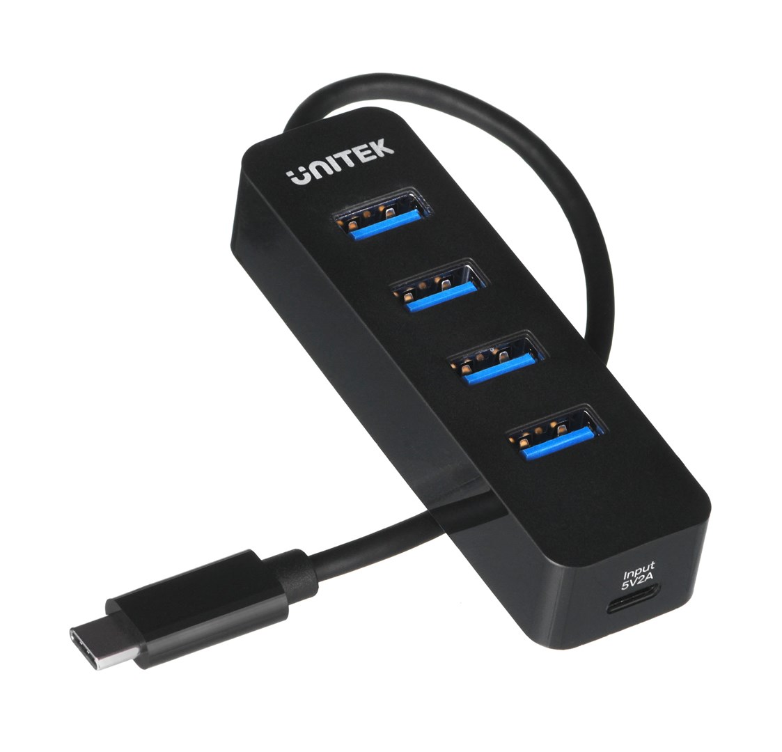 HUB UNITEK H1117B USB-C 4XUSB-A 3.1, ACTIVE, 10 WATT