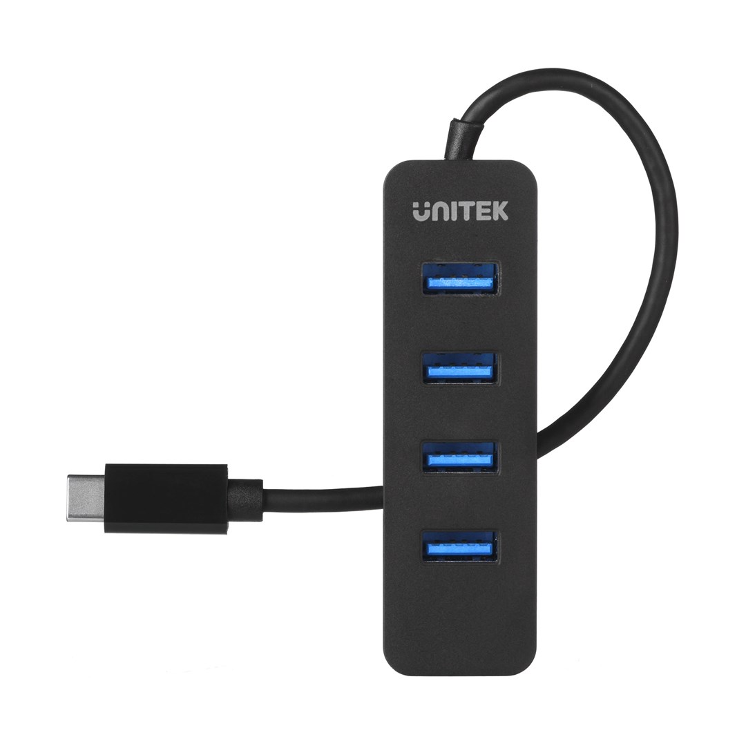 HUB UNITEK H1117B USB-C 4XUSB-A 3.1, ACTIVE, 10 WATT-1