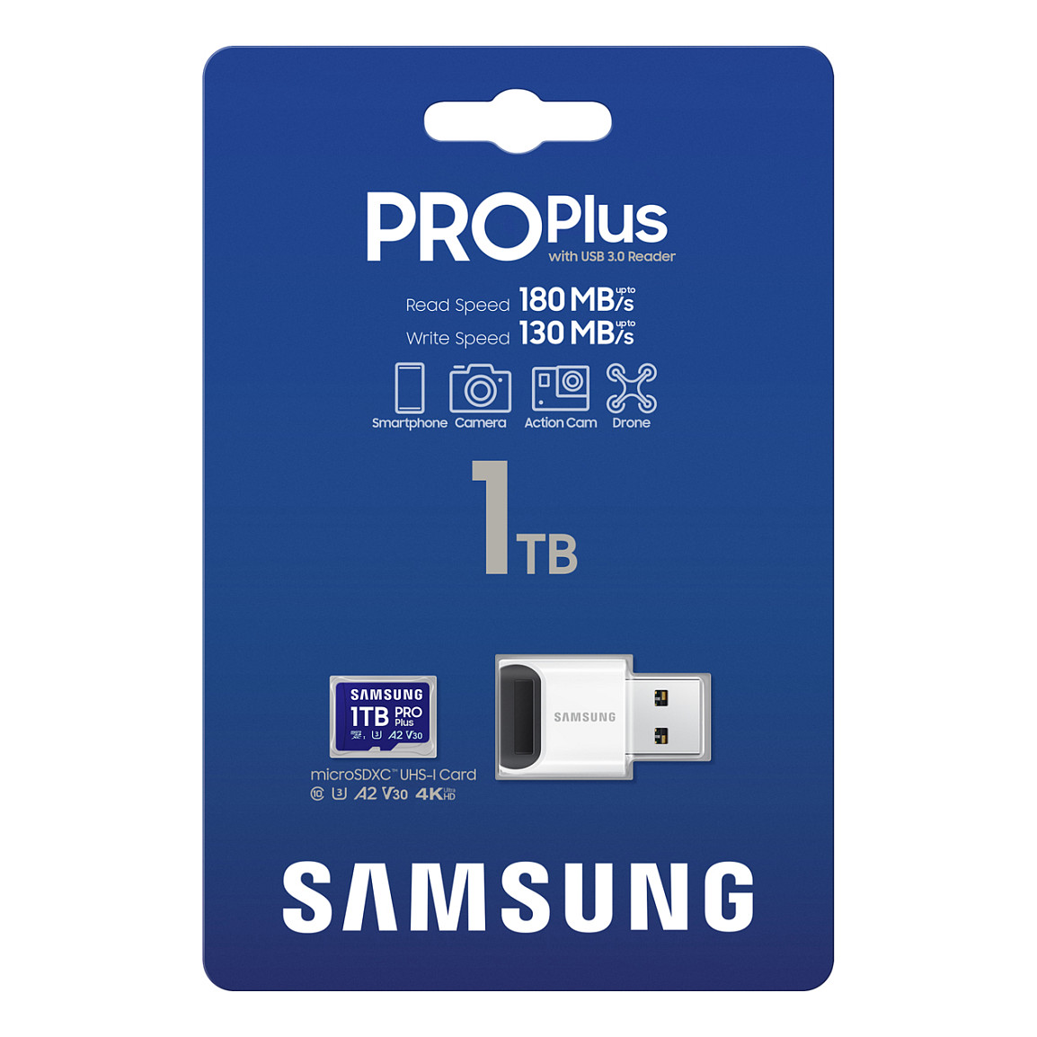 Memorijska kartica SAMSUNG PRO Plus 1TB MicroSDXC + USB čitač (U3, V30, A2, 180/130 MB/s)-5