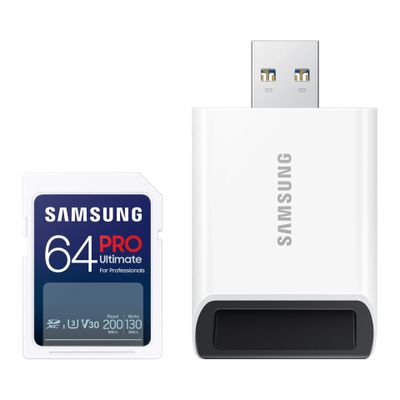 Memorijska kartica SAMSUNG PRO Ultimate SDXC 64GB (200/130 MB/s, UHS-I U3 V30) + USB čitač-0