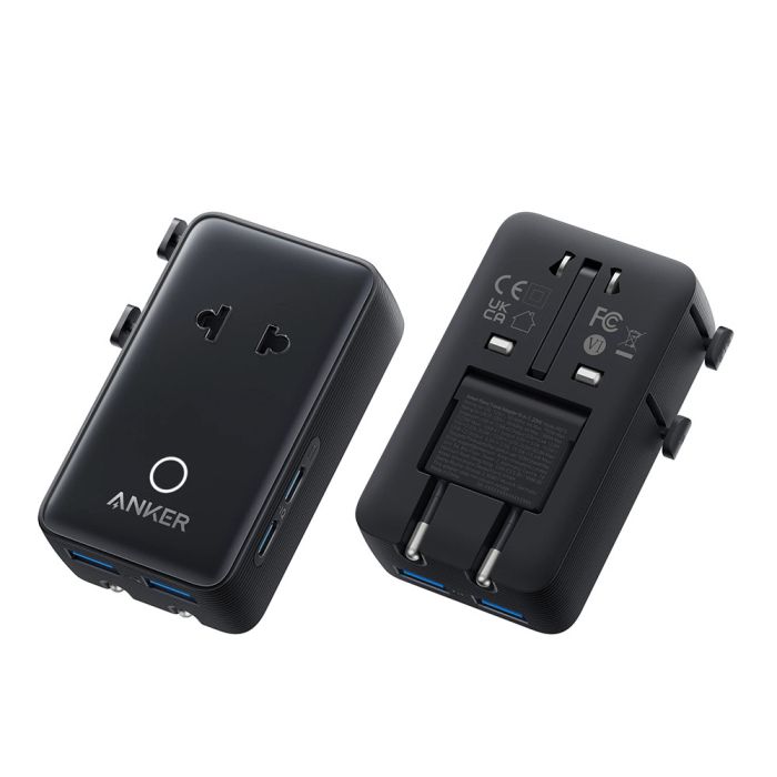 Adapter Travel Adapter ANKER Nano 5-in-1, 20W, Black-0