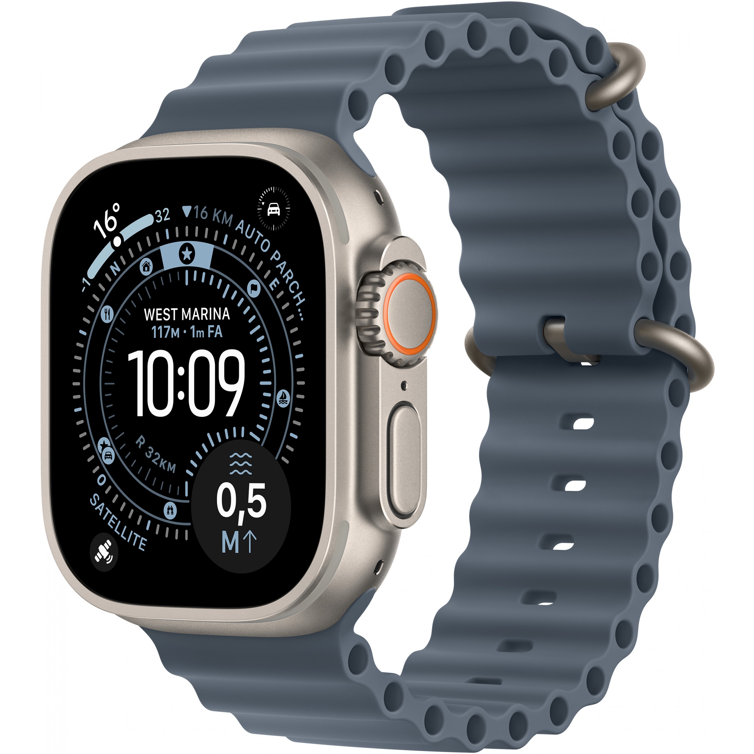 Pametni sat APPLE Watch Ultra 3 Titanium Cellular 49mm Natur (Ocean Armband maritimblau)