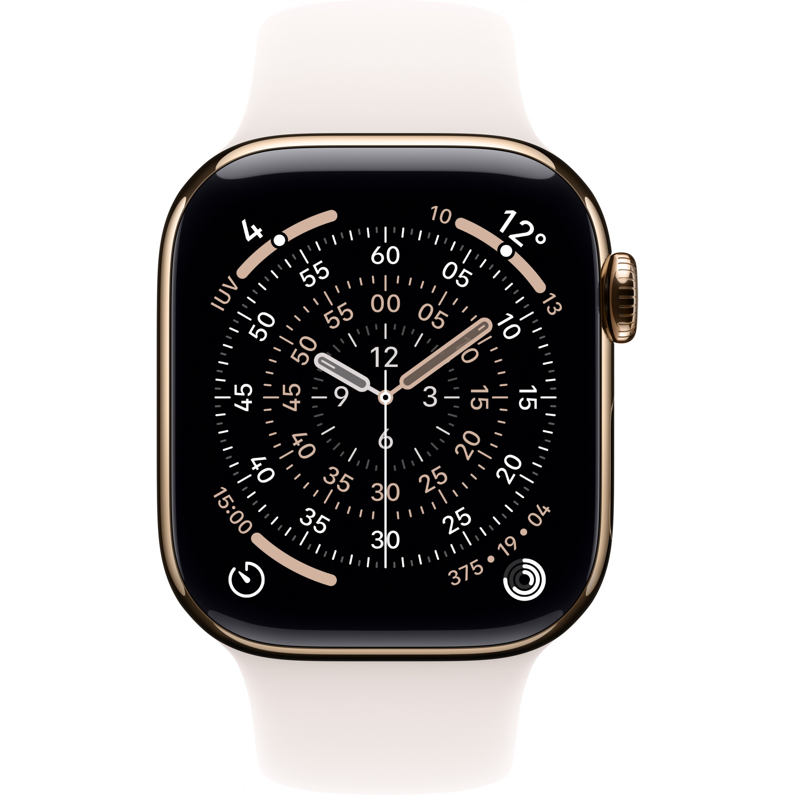 Pametni sat APPLE Watch S11 Titan Gold Cellular 46mm s ružičastim sportskim remenom S/M-1