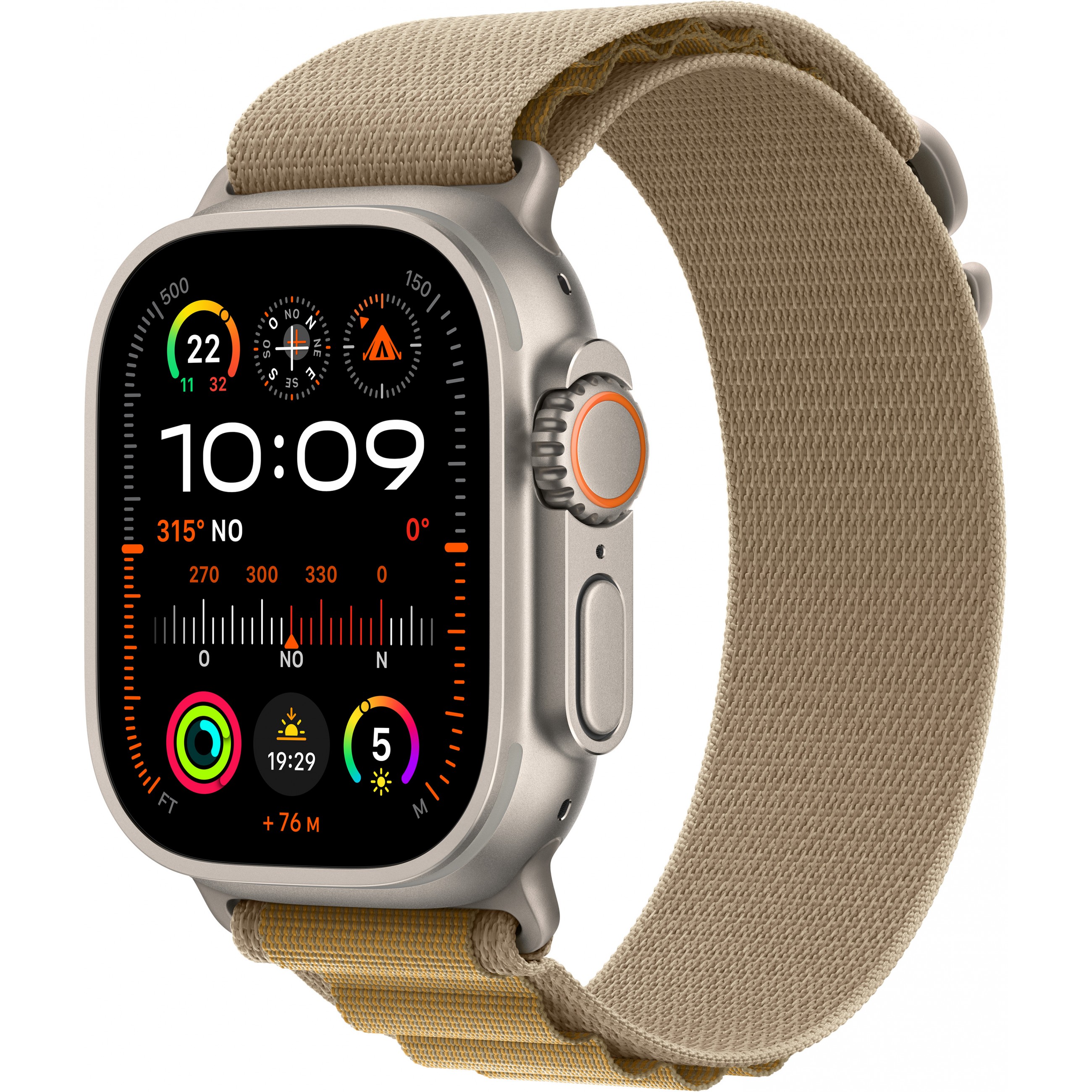 Pametni sat APPLE Watch Ultra 2 GPS + Cellular 49mm Natural Titanium Case with Tan Alpine Loop - Large-0