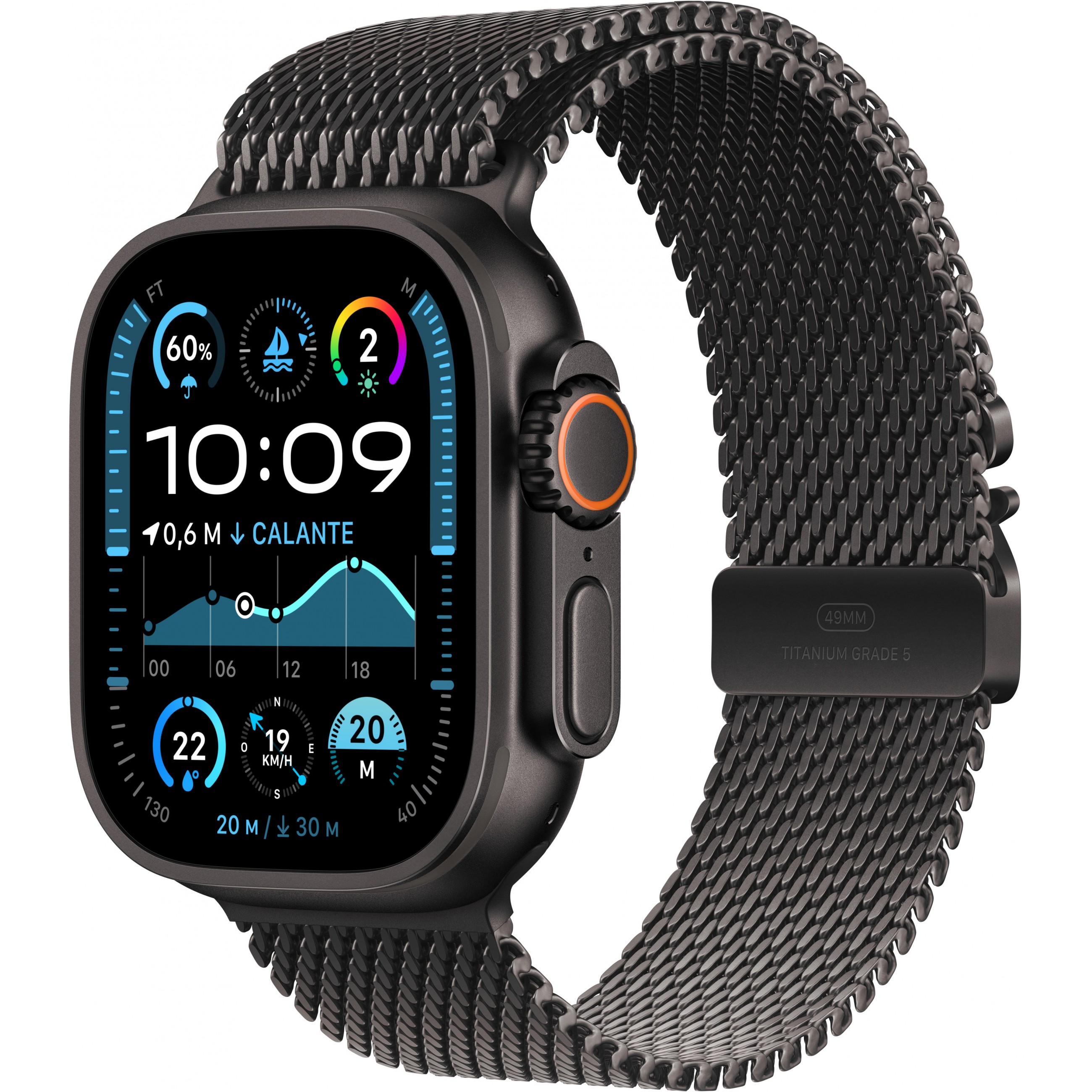 Pametni sat APPLE Watch Ultra 2 GPS + Cellular 49mm crni titanij s crnom titanijumskom Milanese petljom - S-0