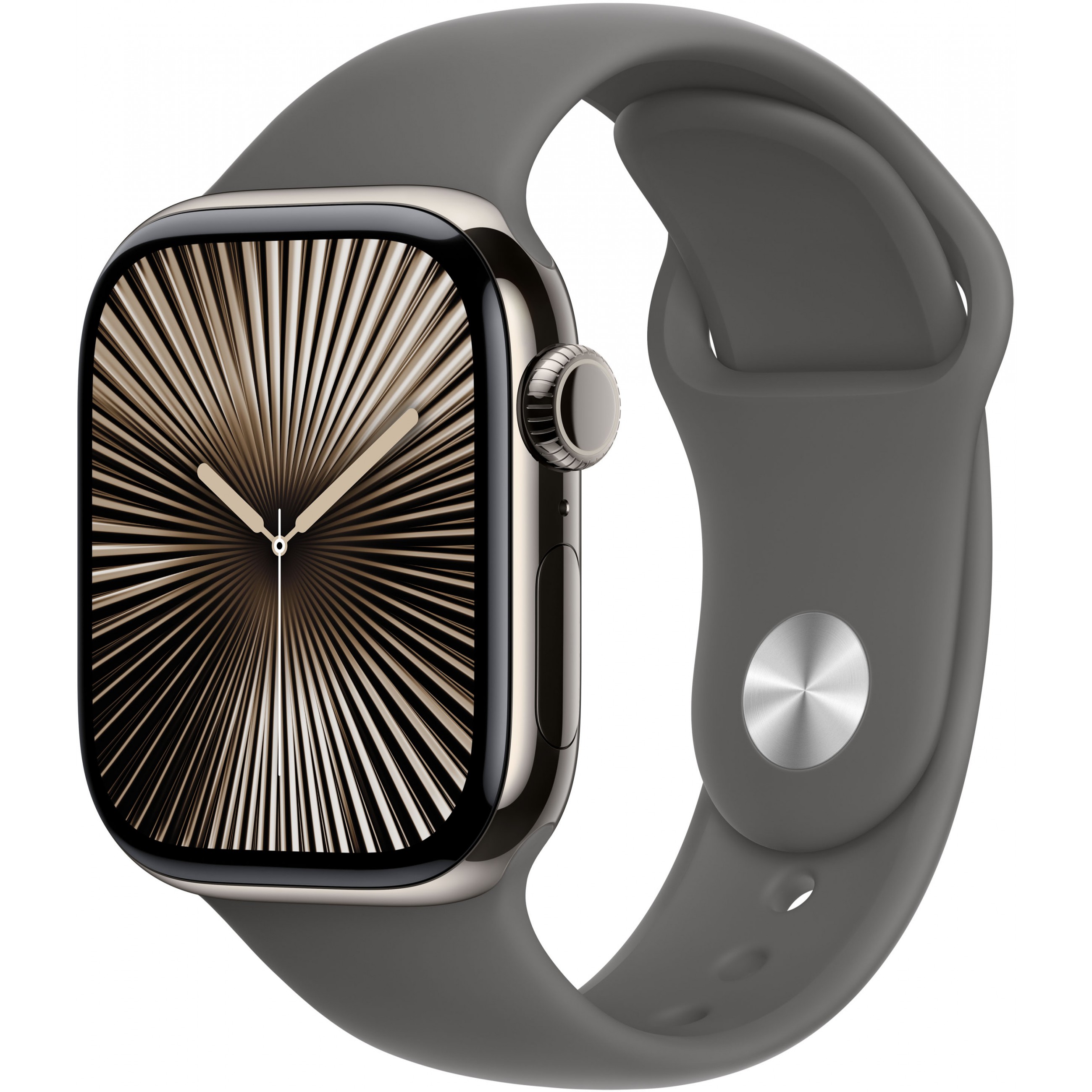 Pametni sat APPLE Watch Series 10 GPS + Cellular 42mm Natural Titanium Case with Stone Grey Sport Band - M/L-0