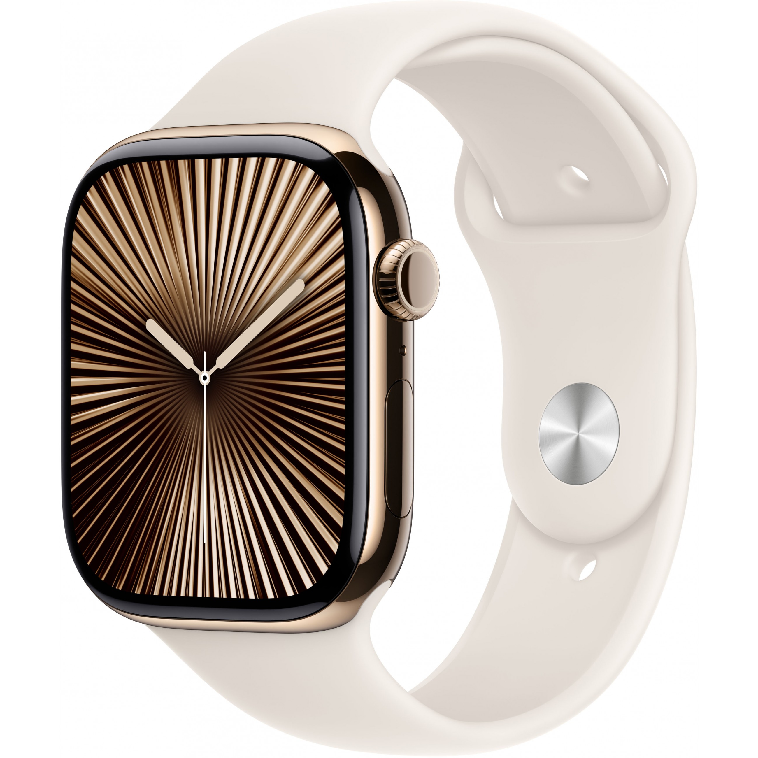 Pametni sat APPLE Watch Series 10 GPS + Cellular 46mm Gold Titanium Case with Starlight Sport Band - S/M-0