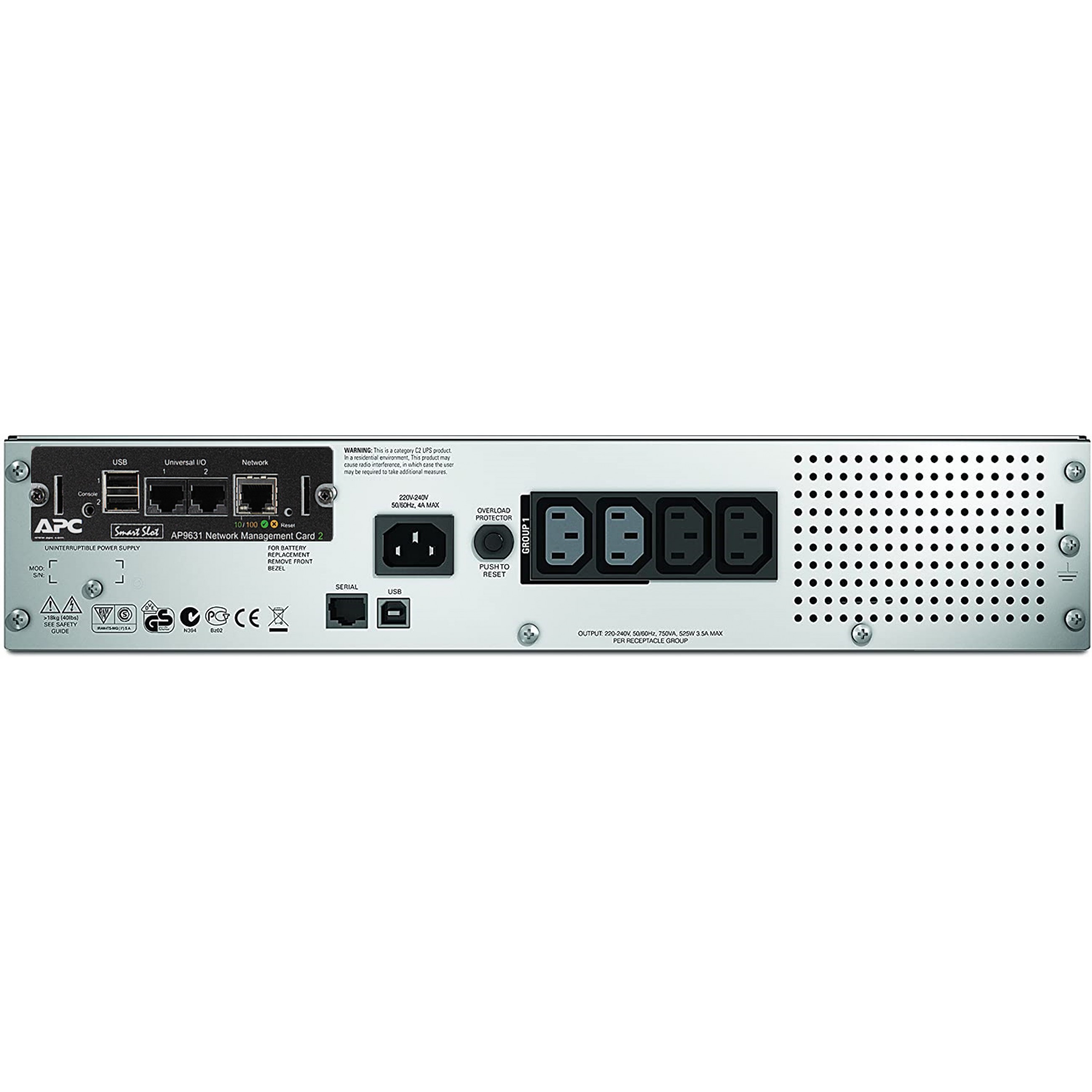 UPS APC Smart-UPS Rack 2HE SMT750RMI2UNC 750VA 500W-1