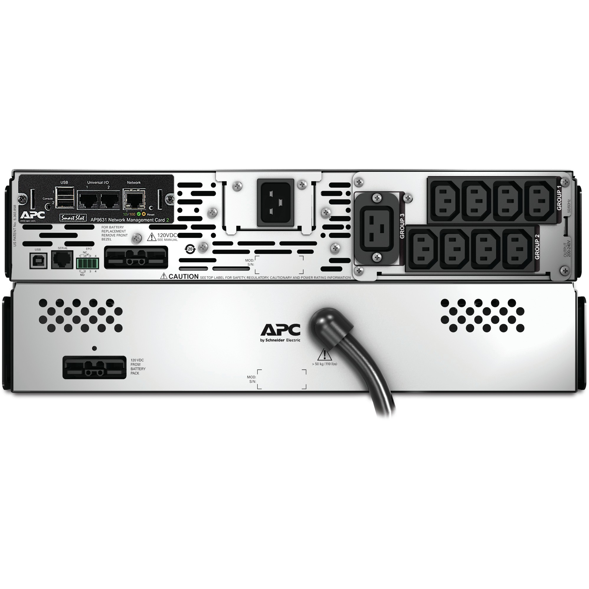 UPS APC Smart-UPS X 3000 Rack/Tower SMX3000RMHV2UNC 3000VA 2700W 2HE-7