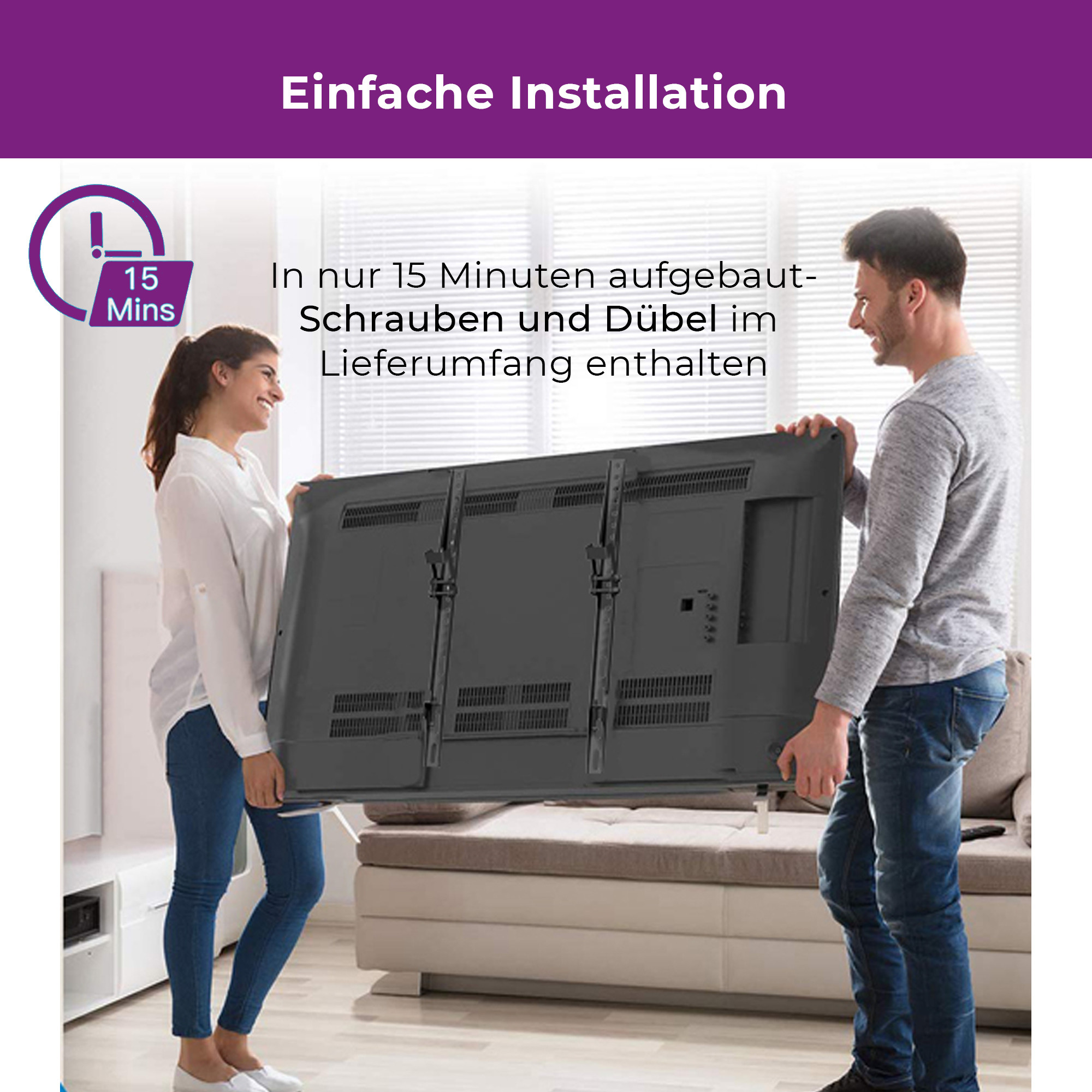 ZUB Ultron Wandhalterung Flatscreen WM200 32-60" Neigung/Winkel-5