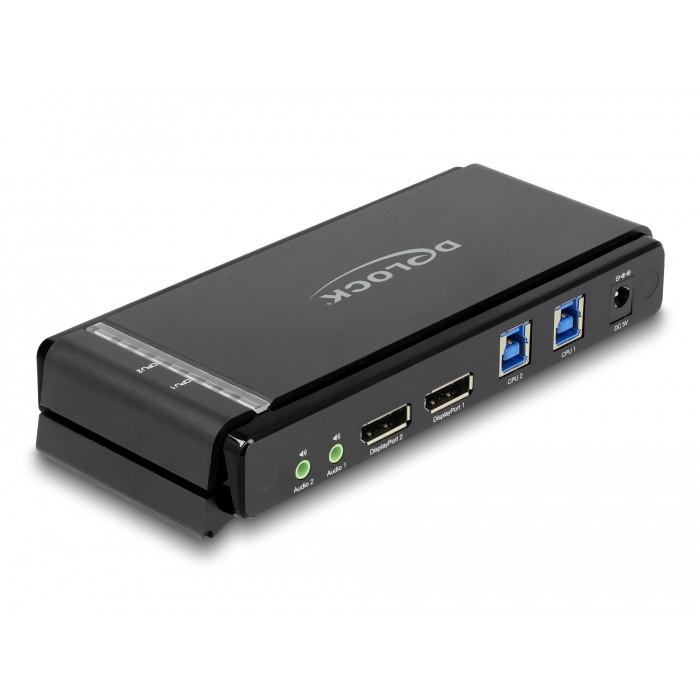 KVM Switch DELOCK DisplayPort 1.4 8K 60 Hz s USB 5 Gbps i audio-0