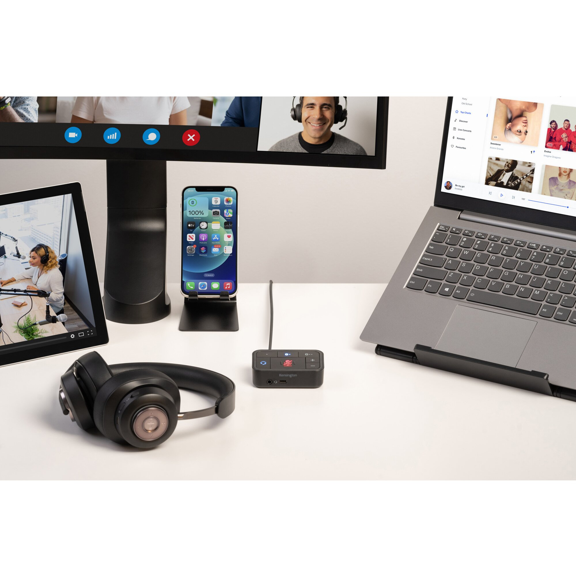 Slušalice KENSINGTON H3000 PROVC Bluetooth crna boja-8
