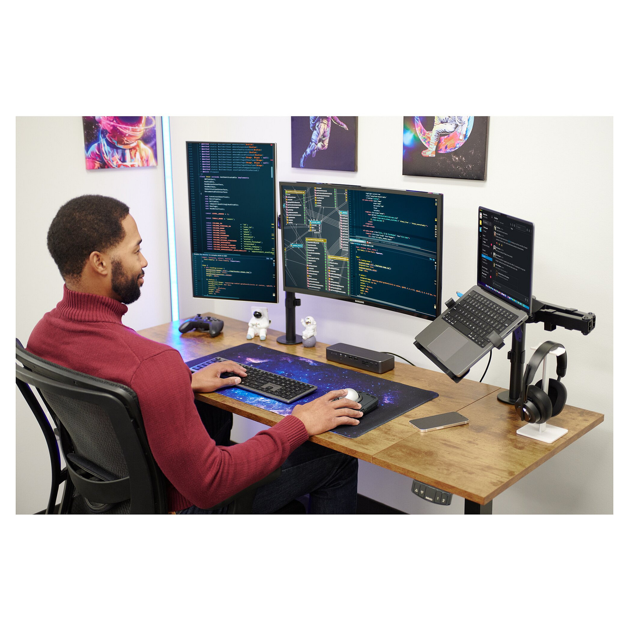 Nosač za monitor KENSINGTON SmartFit Ergo Dual Extended za 2 monitora do 32"-13